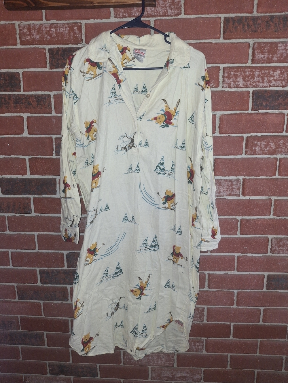 Disney Cream Winnie the Pooh Ski Print Night Gown